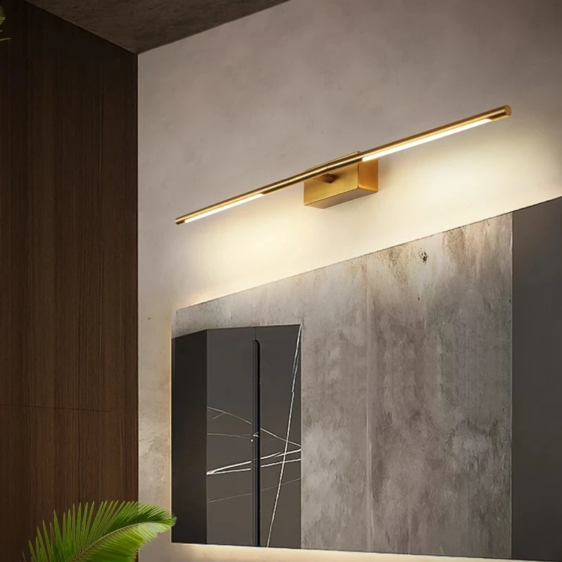 

Modern Mirror Lights Anti-fog LED Bathroom lights Mirror wall lamp dressing table/toilet/bathroom lamp gold Black Wall sconces
