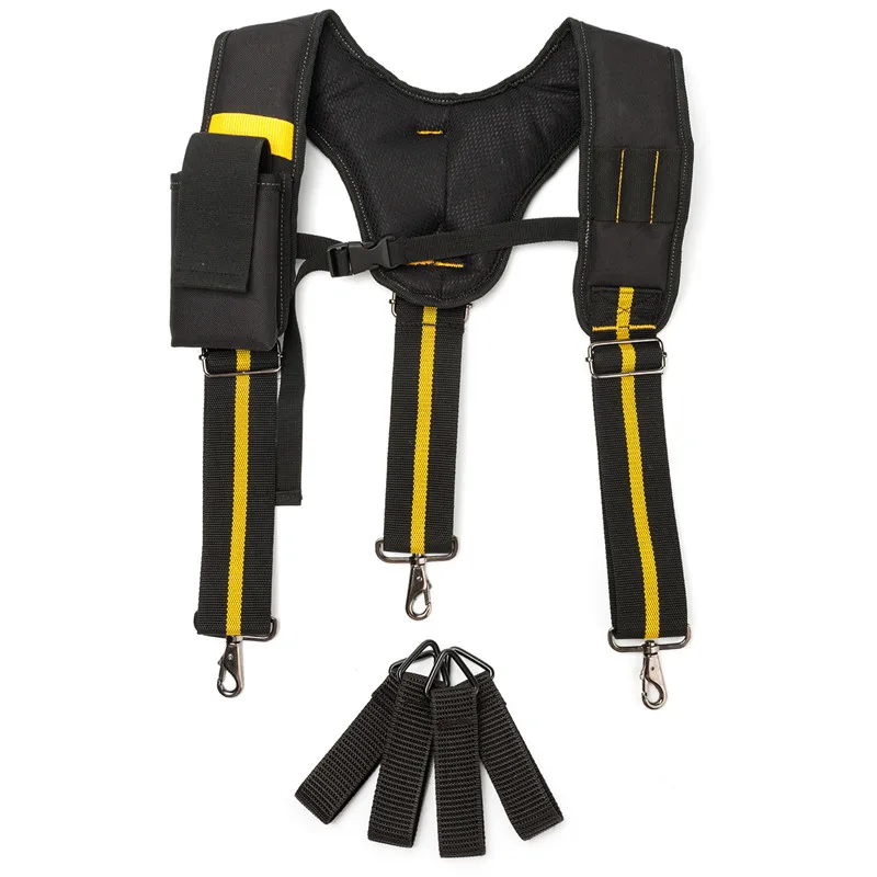 

Black Suspenders For Men Y Type Tooling Suspender Can Hang Tool Bag Reducing Weight Strap Heavy Work Tool Belt Braces Suspenders