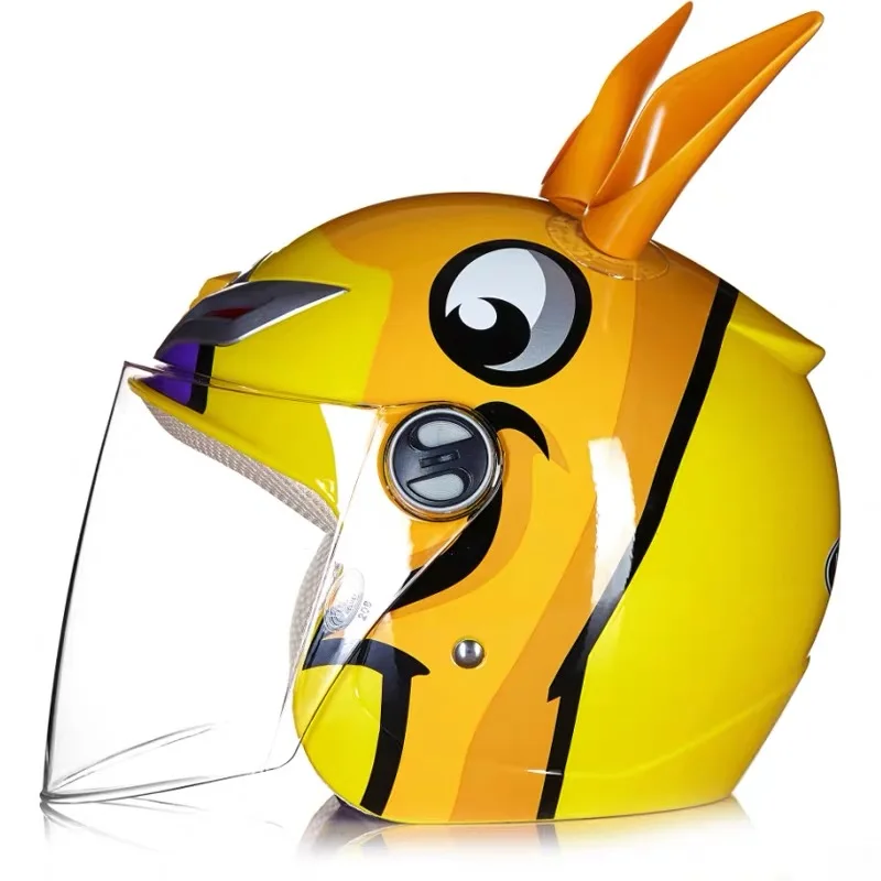 Children Motorcycle scooter Helmet 3/4 Open Face halmet motocross vintage casque Moto Casque Casco motocicleta Capacete | Автомобили и