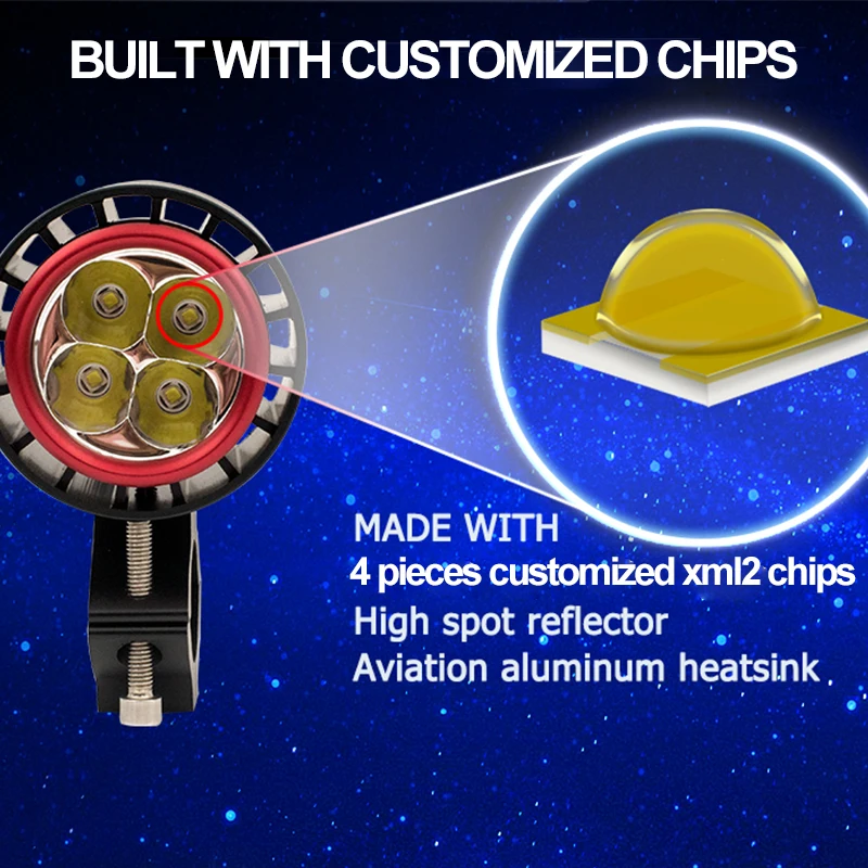 CNSUNNY светильник 2 шт. светодиодный мотоцикл головка вспышки 20 Вт 3400LM Строб