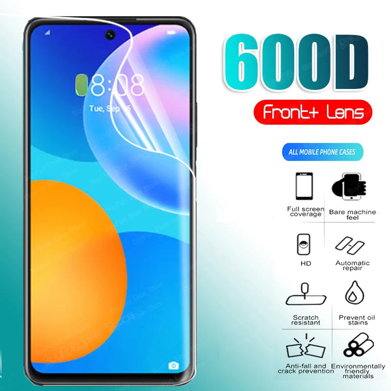 

Гидрогелевая пленка 600D для huawei P Smart 2021 2020 Z, Защитная пленка для экрана huawei P Smart Pro + 2019, защитная пленка, не стекло