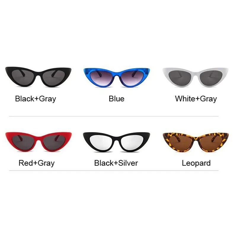 

Vintage Cateye Sunglasses Women Cat Eye Designer Ladies Small Frame Black Red Sun Glasses Female Brand Retro Skinny Eyewear