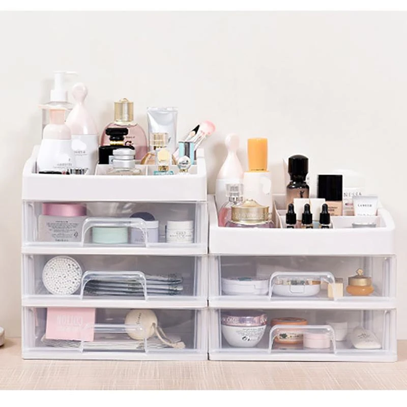 

1/2/3-Layers Cosmetic Storage Box Makeup Drawer Translucent Desktop Jewelry Nail Polish Container Rack Skin Care Product Rack