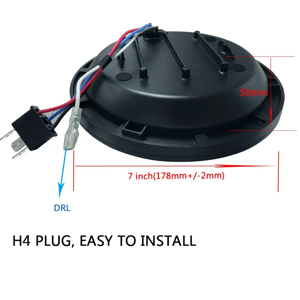 7 &quotкруглый светодиодный Белый DRL/янтарный сигнал поворота для Hummer H1 проектор DRL