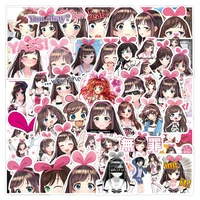 103050pcs cute girl tripping love graffiti trolley case scooter refrigerator water cup waterproof child sticker wholesale