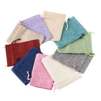 10pcs mixed burlap packing pouches drawstring bags multi size jewelry packaging gift bags wedding party christmas pouches