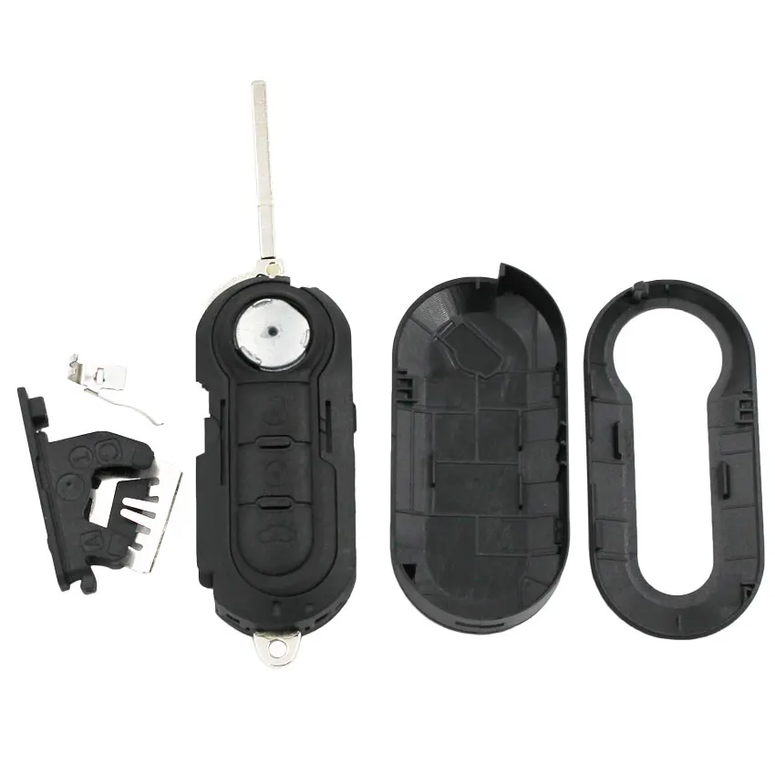3 Button Folding Flip Remote Key Shell Case Car Housing for Fiat 500 Doblo Florino Punto Qubo Evo | Автомобили и мотоциклы