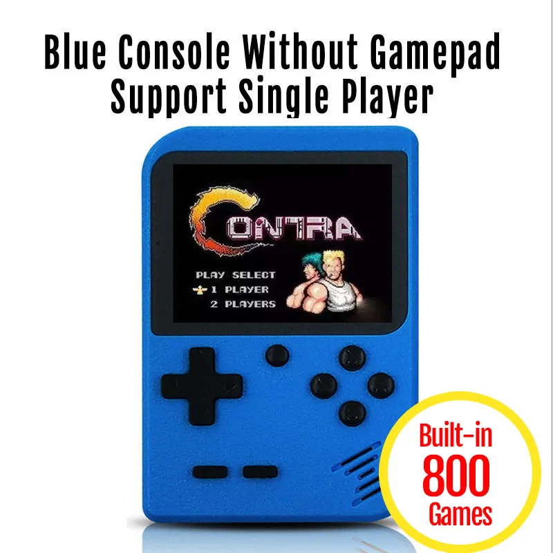 Only Blue Console 800 в 1 Ретро видео игровая консоль портативная игра портативная Карманная игровая консоль мини портативный плеер для детей подарок - Цвет: Only Blue Console