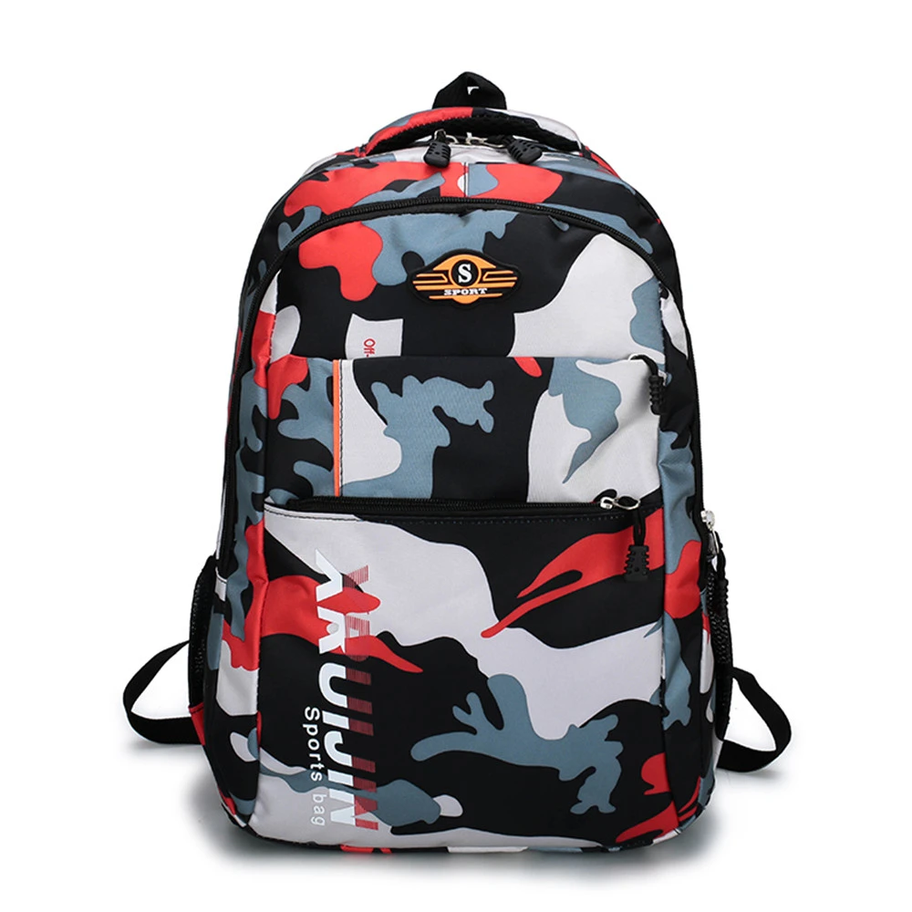

Fashion Unisex Backpack Nylon Waterproof Laptop Backpack Camouflage Schoolbag Boy Campus Textbook Multi-pocket Travel Mochila