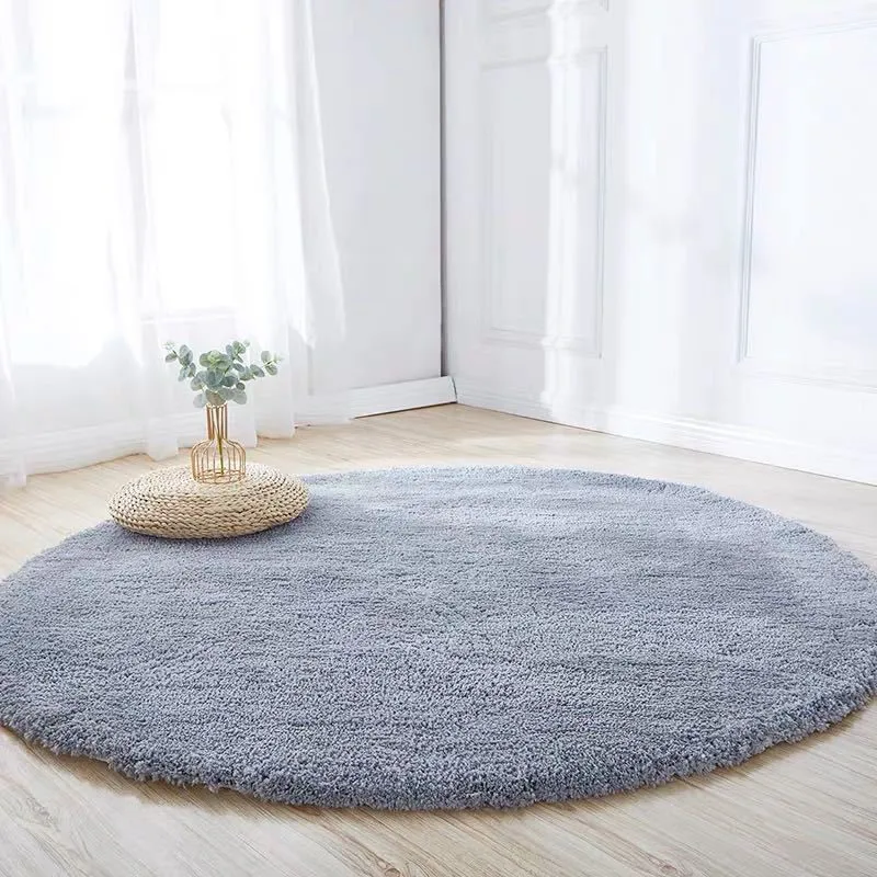 Nordic Home Decoration Round Plush Carpet for Living Room Fluffy Rug Thick Carpets Anti-slip Floor Soft Rugs Kids Room Mat