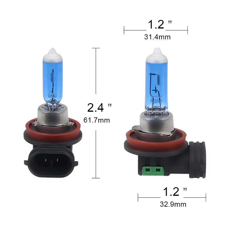 2 шт. супер белые золотые желтые радужные галогенные лампы H11 55 Вт противотуманные