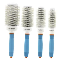 thermal nano technology ceramic ionic hair round brushes aluminum hair barrel comb in 4 sizes hairdressing brushes hair styling