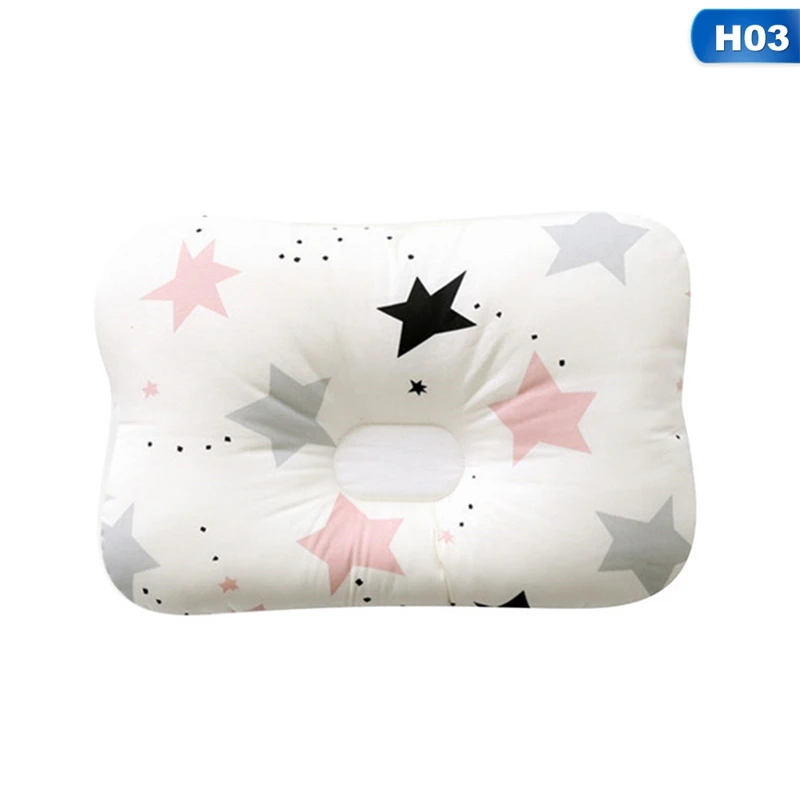 

Comfortable Cartoon Infant Support Prevent Anti Roll Baby Pillow Flat Head Neck Infant Cotton Cushion Baby Pillows
