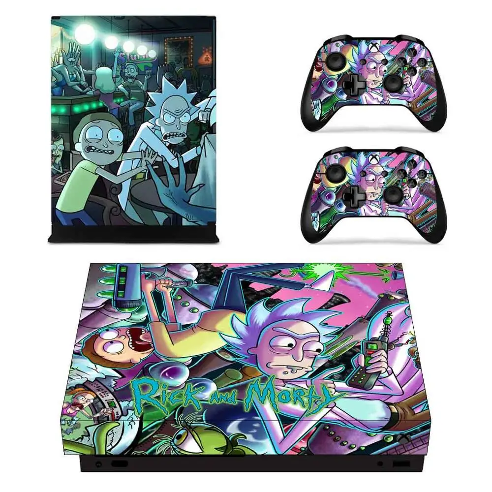 Наклейки Rick and Morty s для Xbox One X виниловые наклейки на кожу Pegatinas Adesivo one консоли