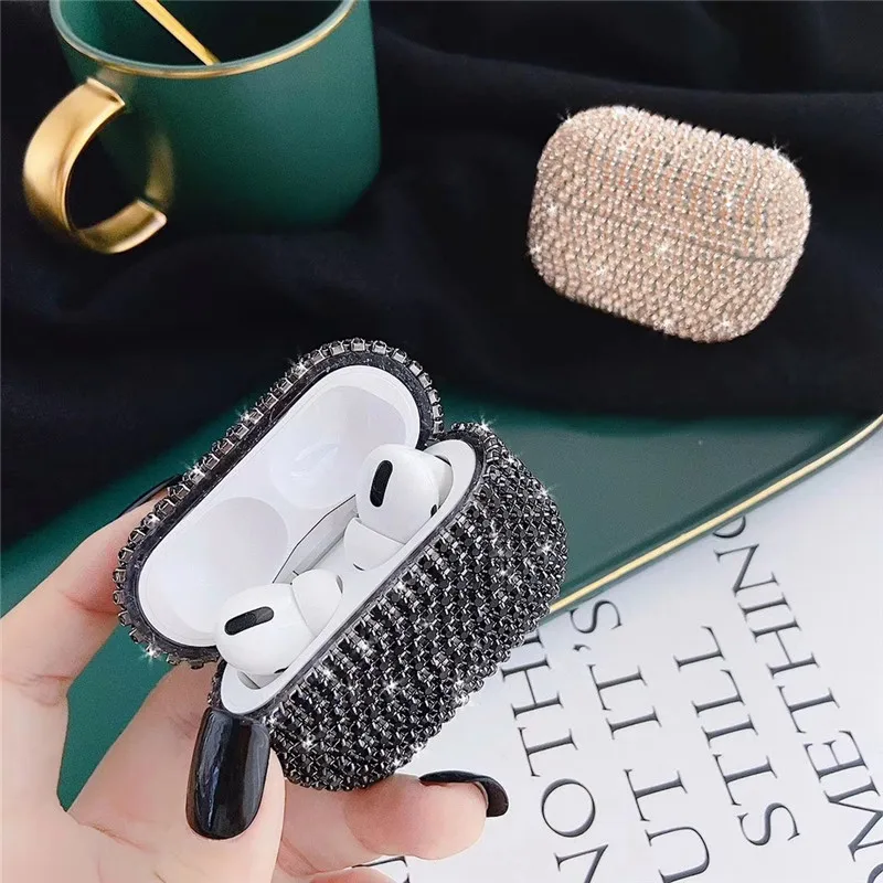 

Luxury 3D Bling diamonds hard Case for Apple Airpods pro protective Wireless Bluetooth Earphone Cover For Airpods Pro 3 Case Box