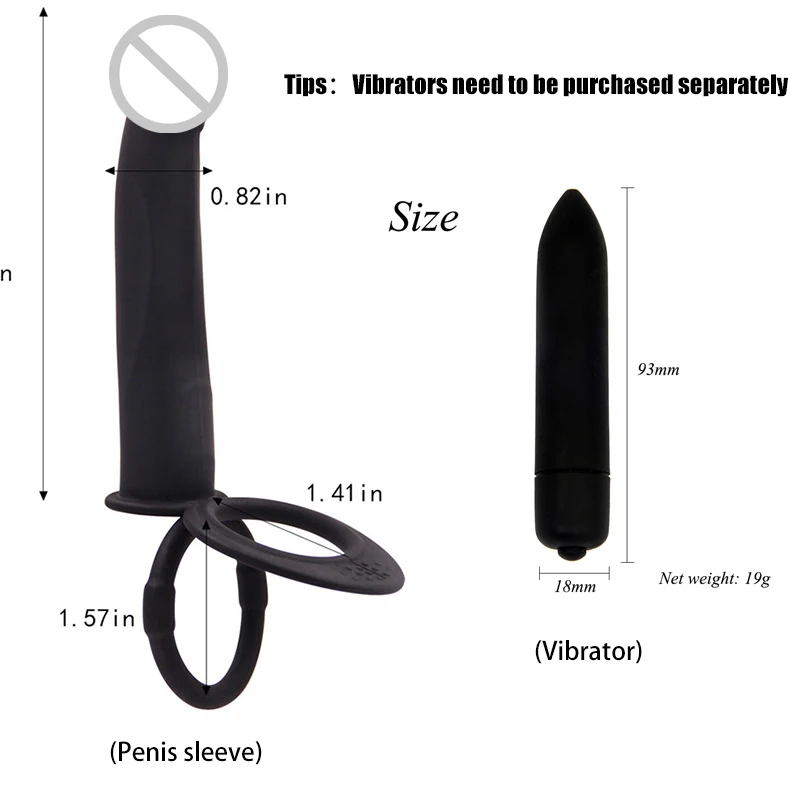 Ремешок для дилдо на Пуля Вибратор женщины двойное проникновение анальный