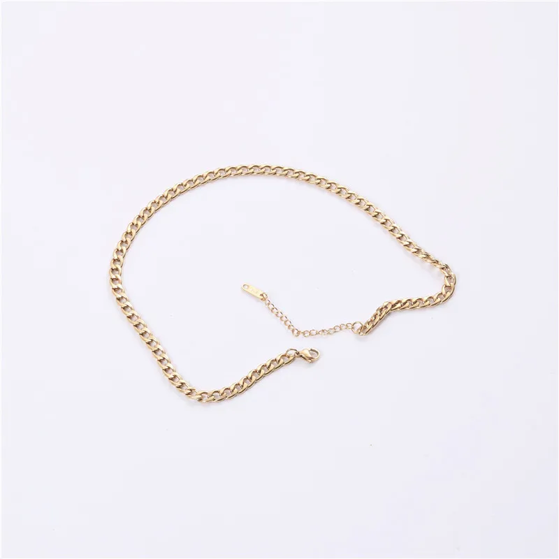 

High End PVD Finish Stainless Steel Jewelry Simple Chain Necklace For Women