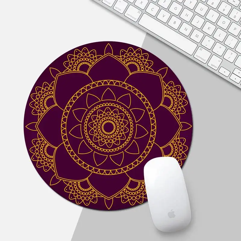 

Color mandala Gamer Speed Mice Retail Small Rubber Mousepad Desk Table Protect Game Office Work Round Mouse Mat pad XL Non-slip