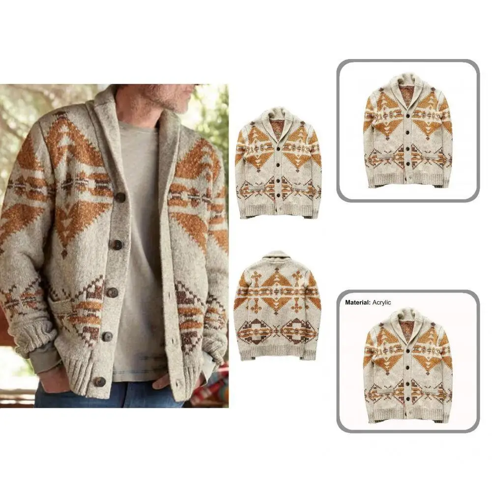 

Practical Vintage Style Knitted Cardigan Sweaters Knitted Cardigan Sweaters Khaki Color Wear Resistant