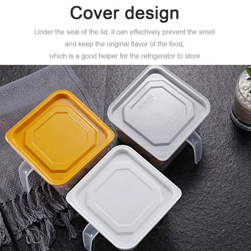 Органайзер для холодильника контейнер хранения продуктов с крышкой ручка свежая