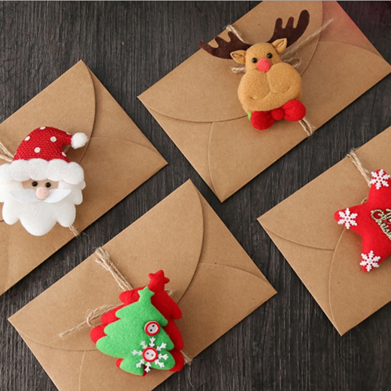 Christmas Greeting Card with Envelope New Year Note Cards Thank You Xmas Winter Holidays Blank Inside 6x4 | Дом и сад