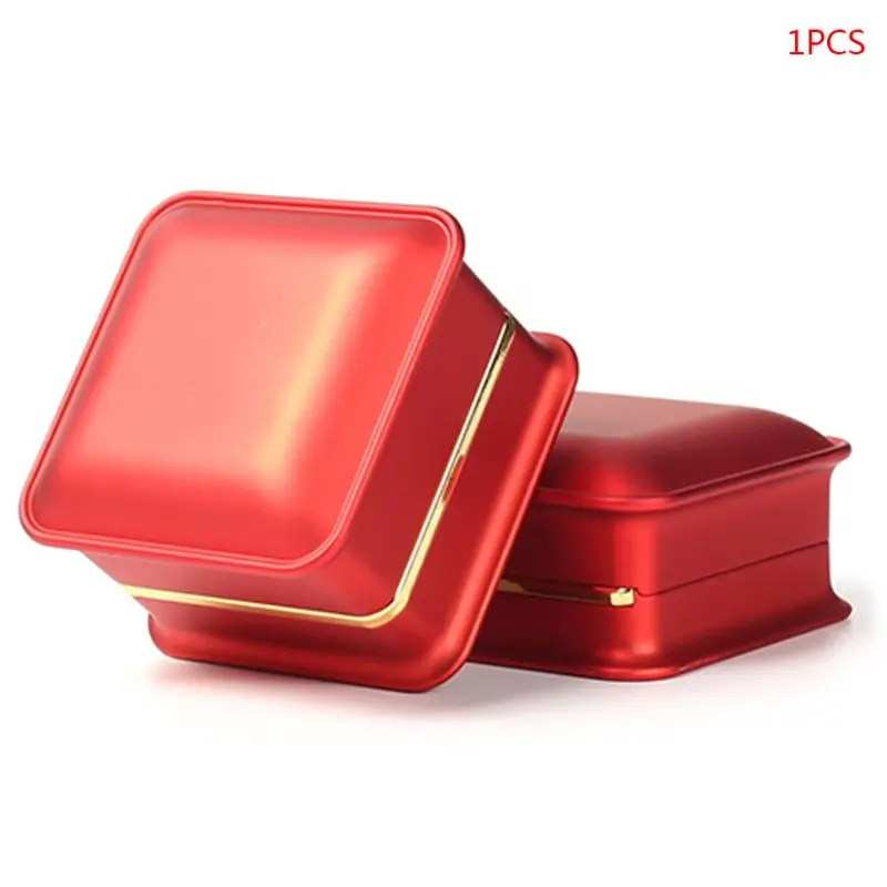 

Ring Box Square Jewelry Case with LED Lighted for Proposal Engagement Gift