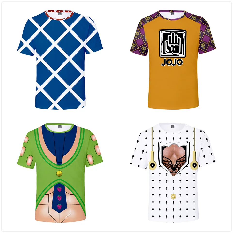 

Мужская и женская футболка с 3D-принтом Kujo, Необычные приключения Джоджо, топ с коротким рукавом, футболка, пуловер, свитшот, одежда