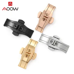 Ремешок со скрытой пряжкой-бабочкой из нержавеющей стали, браслет с металлической застежкой, 19 мм 21 мм 23 мм 25 мм, ремонтные аксессуары для часов