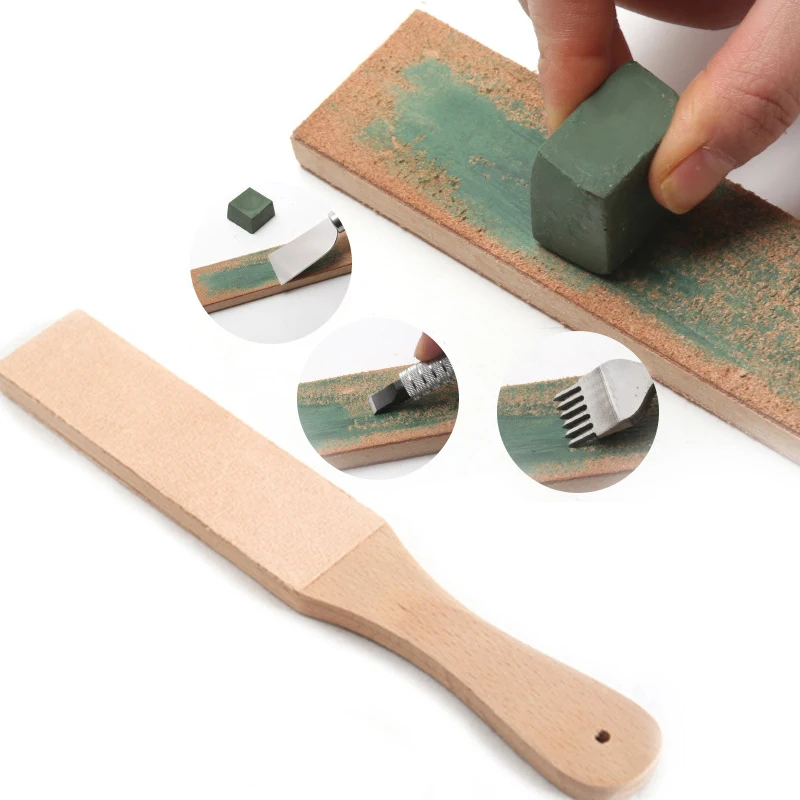 Деревянная ручка для заточки кожи лезвия ручной работы полировальная доска