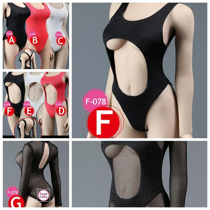 

Соблазнительный крутой Цельный купальник для женщин в масштабе 1:6, нижнее белье, набор моделей одежды для экшн-фигурки 12 дюймов, игрушки для ...