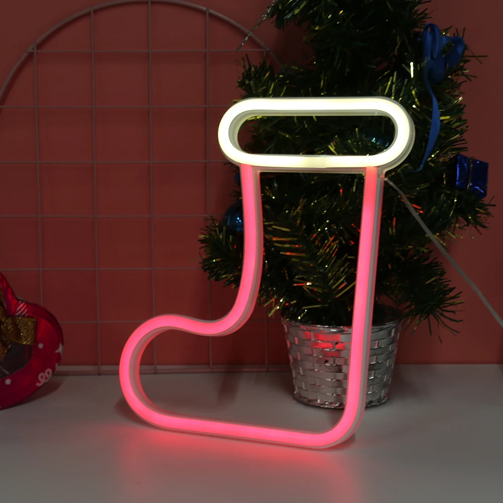

Christmas LED Neon Light Sign Christmas Pendant Decoration for Home Wall Bedroom Night Light Bedside Night Lamp Xmas Party Decor