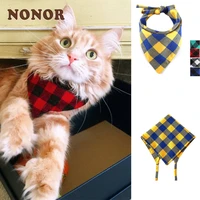 nonor dog bandana bibs supplies cotton thick washable pet dog bandnas scarf small dog cat perros accesorios pet items