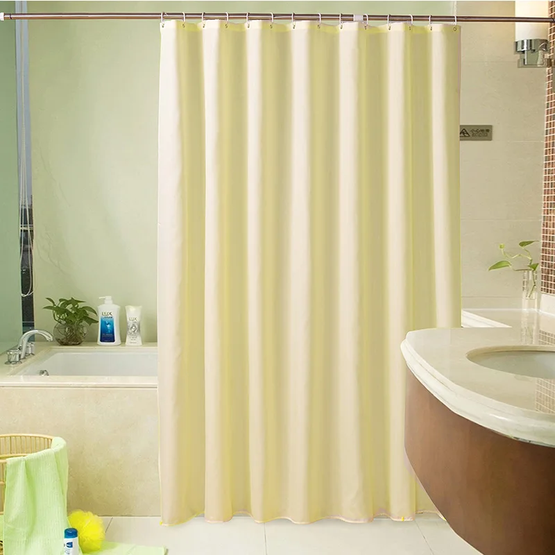 

Shower Curtain Pure Beige Color Hotel Waterproof Hanging Cloth Printing Curtains for Bathroom 3JL565 Jarlhome
