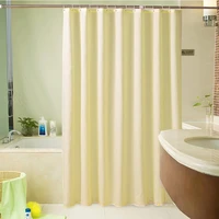 shower curtain pure beige color hotel waterproof hanging cloth printing curtains for bathroom 3jl565 jarlhome