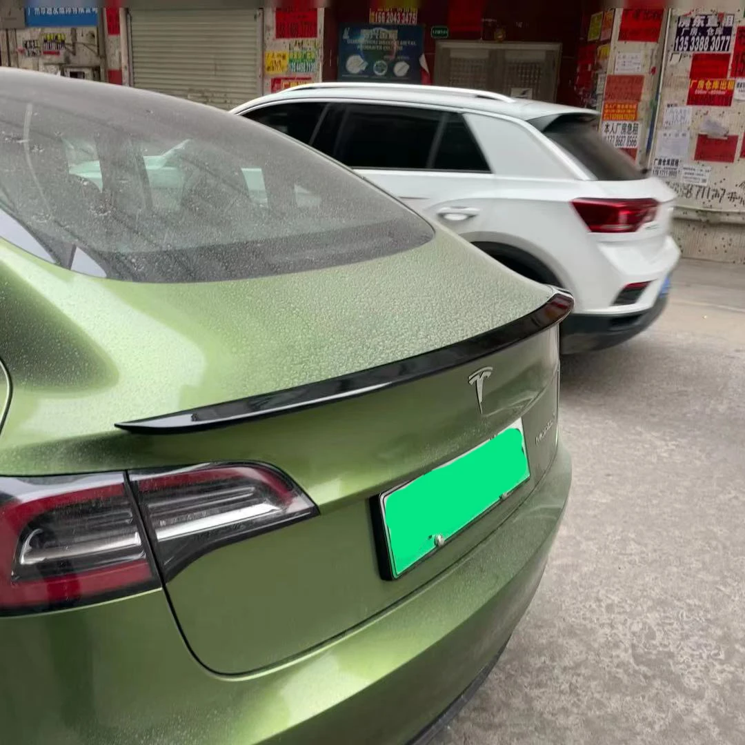 Автомобильные Спойлеры для Tesla модель 3 Матовый карбоновый черный глазури 3D