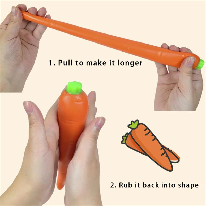 Simulation Giant Cute Eggplant carrot Stress Relief Toy Squeezing TPR Anti-stress Shape Kids | Игрушки и хобби
