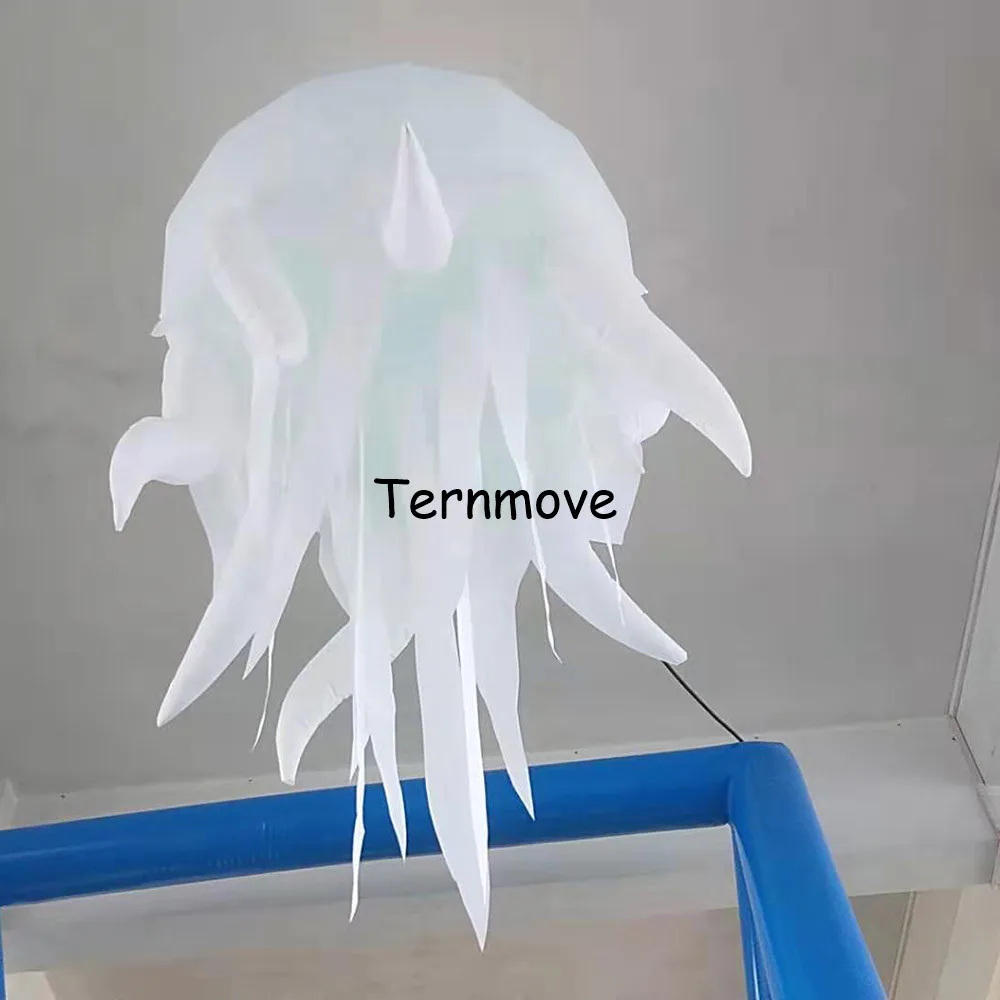 Висящий светодиодный декоративный надувной желтый воздушный шарик с воздушным светодиодным освещением для свадьбы.