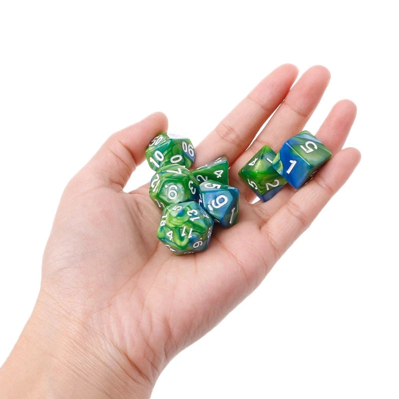 

7pcs/Set Acrylic Polyhedral Dice For TRPG Board Game D4-D20