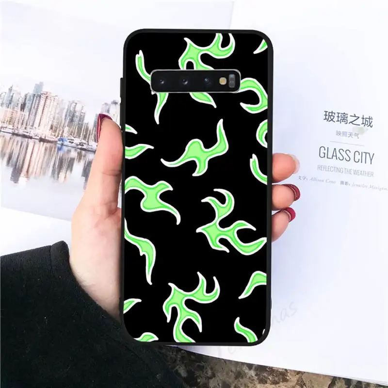 

Blue Flame Fire Phone Case For Samsung galaxy S 7 8 9 10 20 edge A 6 10 20 30 50 51 70 note 10 plus