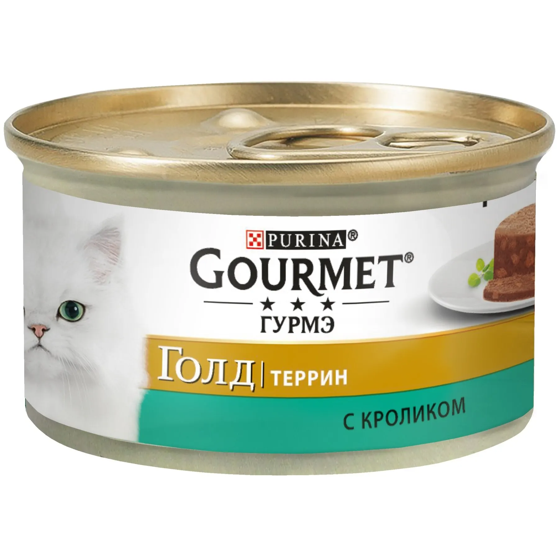 Gourmet Gold консервы для кошек (кусочки в паштете) (Кролик 85 г.) | Дом и сад