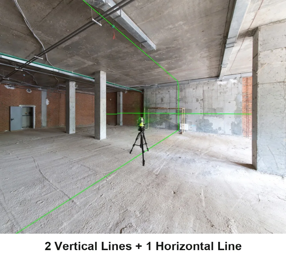 Многолинейный лазерный уровень 6141 г зеленый луч самовыравнивающийся четыре