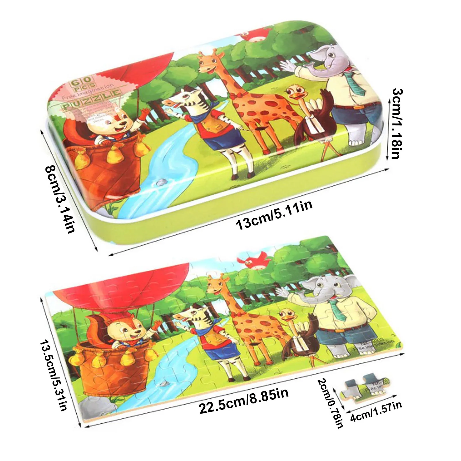 

60 Pieces Toy Jigsaw Puzzle Cartoon Charizard Fire Truck Train Kid Early Learning Baby Educational Toys For Children Puzzles