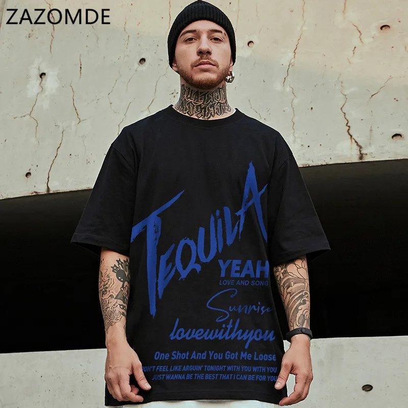 

Футболка ZAZOMDE мужская с принтом, хлопок, стиль хип-хоп, классная уличная одежда унисекс в стиле Харадзюку, с рукавом до локтя, лето 2022