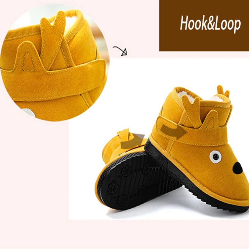Kids Girls Snow Boys Led Winter Shoes Warm Plush 2019 Child Boots Female Male Cartoon Animal Light Up Shinning | Детская одежда и