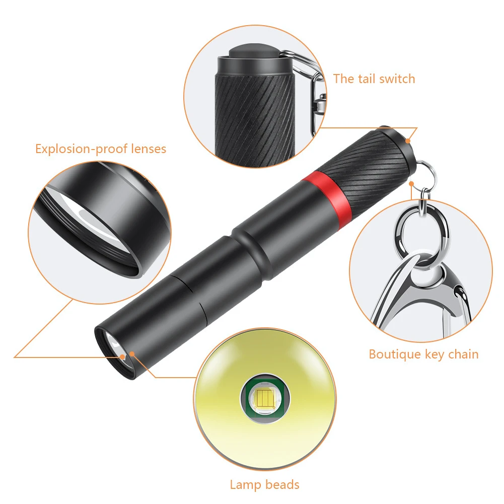 

NEW Rechargeable3 Mode LED Flashlight Use CREE-XPE lamp beads lighting distance Portable Flashlight Used for Adventure Camping