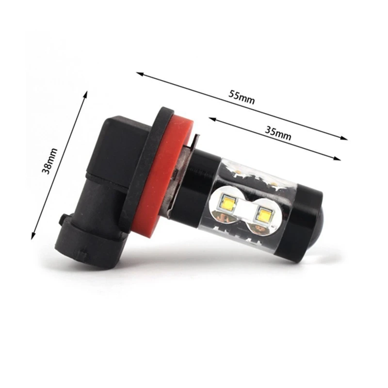 Лампы светодиодные H11/H8 10-SMD 50 Вт 2 шт./упаковка