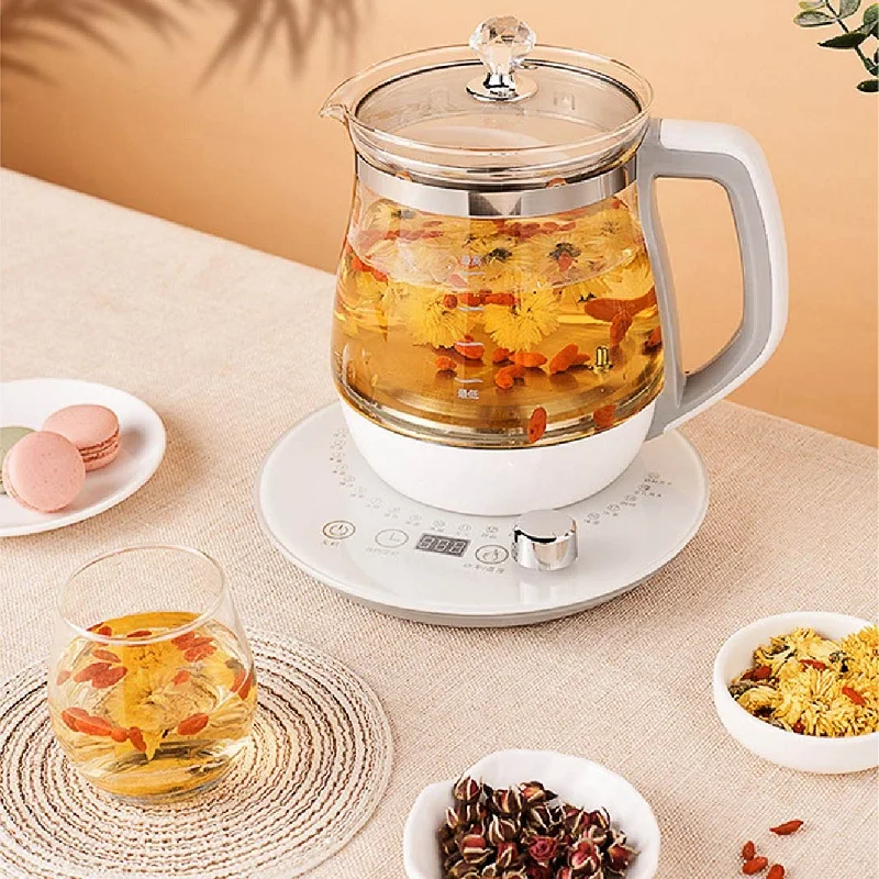 

220V Multifunction Electric Kettle Glass Health Pot Stew Porridge Slow Cooker Heater Hot Water Heating Insulation Kettle 1.8L