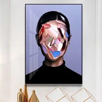 thick oil face abstract portraits paintings wall pictures modern wall art abstract hand painted figure on canvas painting poster