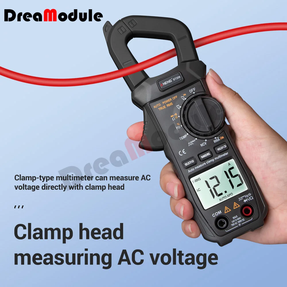 ST209 Digital Multimeter Clamp Meter 6000 Counts True RMS Amp DC/AC Current LCD Display Tester Meters Voltmeter | Инструменты