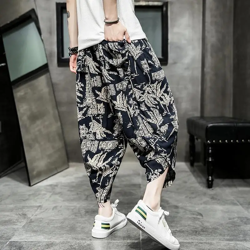 

Streetwear Men's Jogging Pants Harajuku Style Harem Pants Men Vintage Casual Sweatpants Male Large Size Loose Summer New M-5XL